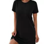 Jahetuul Camicia da Notte Donna in Cotone a Maniche Corte Leggera e Confortevole