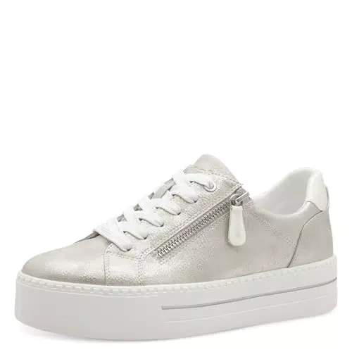 Jana Sneaker Plateau Donna Vegan con Reißverschluss - Scarpe da Ginnastica