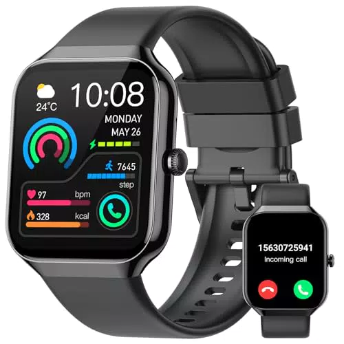 Jugeman Smartwatch Uomo e Donna, Orologio 1.96" con Chiamate e Fitness Tracker IP68