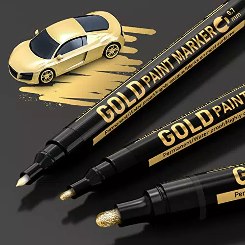 KERIFI Pennarelli Liquid Gold Chrome - Effetto Specchio per Fai da Te e Decorazioni