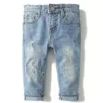 KIDSCOOL Jeans Strappati per Neonato da Bambina con Fascia Elastica