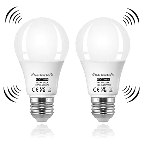 KOOYWAN lampada LED con sensore di movimento E27 9W Auto On/Off per esterni