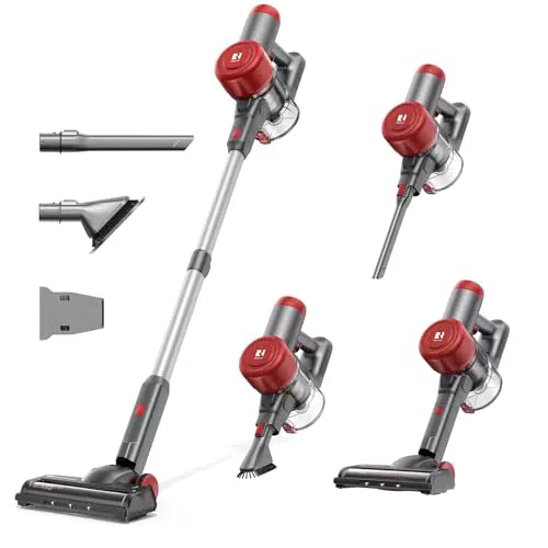 L6 Aspirapolvere Senza Fili 4-in-1 Verticale Potente 15Kpa per Tappeti e Pavimenti