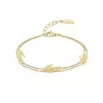 Lacoste Bracciale Doppia Catena da Donna Collezione CROCODILE con Charms