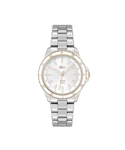Lacoste Orologio Analogico da Donna Collezione Santorini con Cinturino in Acciaio