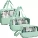 LEcylankEr Borsa da Toilette Trasparente, Beauty Case da Viaggio Impermeabile