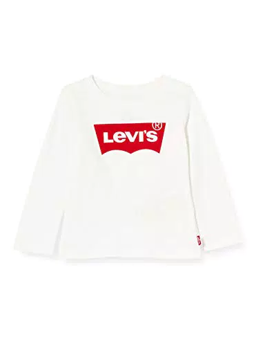 Levi's T-shirt Bimba a Manica Lunga con Logo Batwing