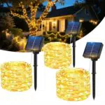 Luci Solari da Giardino IP65 Impermeabili - Catena Luminosa con 150 LED