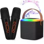 Mamowla Karaoke Microfono Wireless per Bambini con Due Microfoni Bluetooth