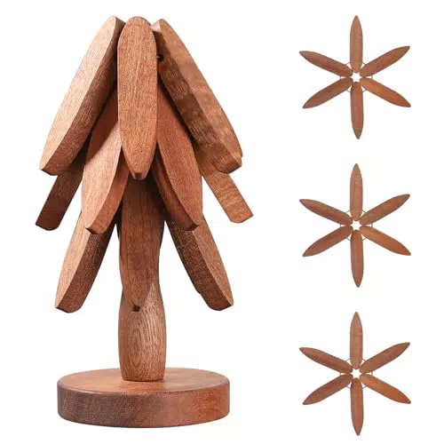 Markcco Sottopentola in legno per piatti caldi - Supporto a forma di albero