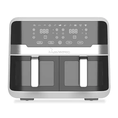MasterPro Rocket Duo - Friggitrice ad aria 2400W con controllo smartphone e digitale