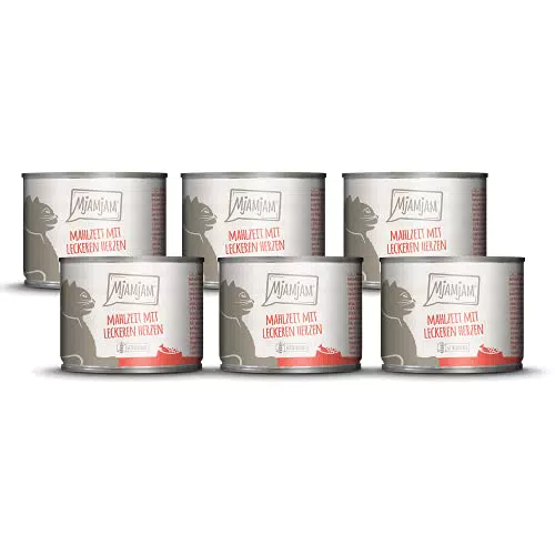 MjAMjAM Cibo Umido Premium per Gatti con Cuori, Senza Cereali e Carne Extra