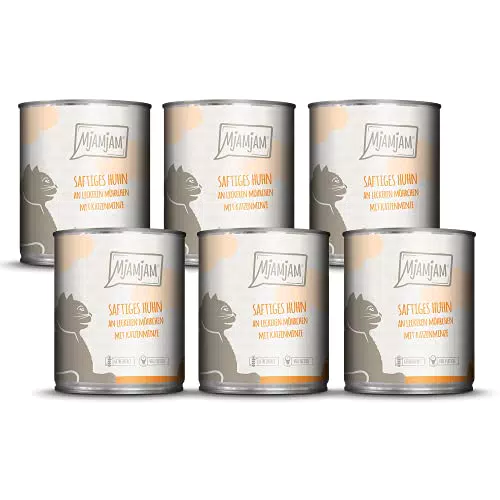MjAMjAM Cibo Umido Premium per Gatti Pollo e Carote Senza Cereali
