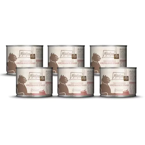 MjAMjAM Cibo umido premium per gatti - Struzzo puro senza cereali