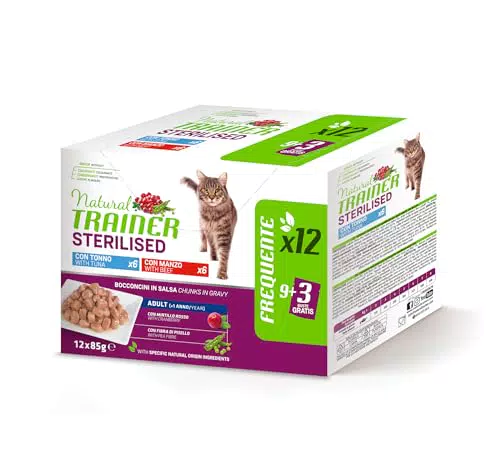 Natural Trainer Cibo Umido per Gatti Adulti Sterilizzati