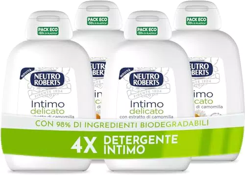Neutro Roberts, Detergente Intimo Delicato, Detergente per l'Igiene Intima con Camomilla