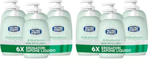 Neutro Roberts, Sapone Liquido Antibatterico, Pelle Sana e Protetta