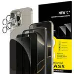 NEW'C Pellicola Protettiva Privacy per iPhone 16 Pro e Vetro Fotocamera