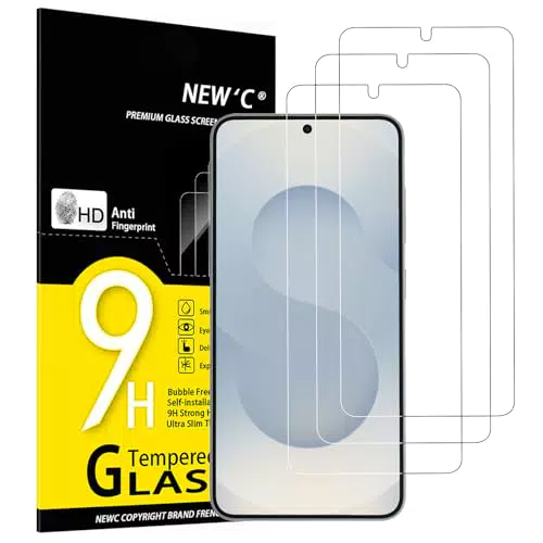 NEW'C Pellicola Protettiva in Vetro Temperato per Samsung Galaxy S25, Durezza 9H