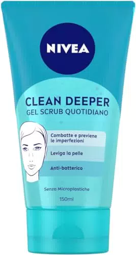 NIVEA Gel Scrub Viso Quotidiano Esfoliante Antibatterico per Brufoli e Punti Neri