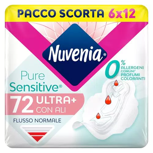 Nuvenia Assorbente Pure Sensitive Ultra Giorno con Ali per Flusso Normale
