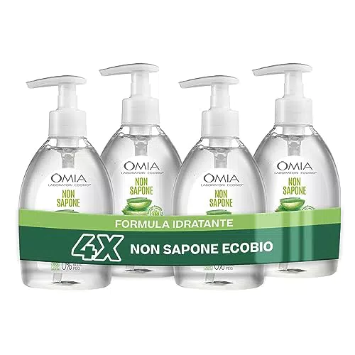 Omia Sapone Eco Bio Aloe Vera - Sapone Liquido Idratante per Mani e Viso