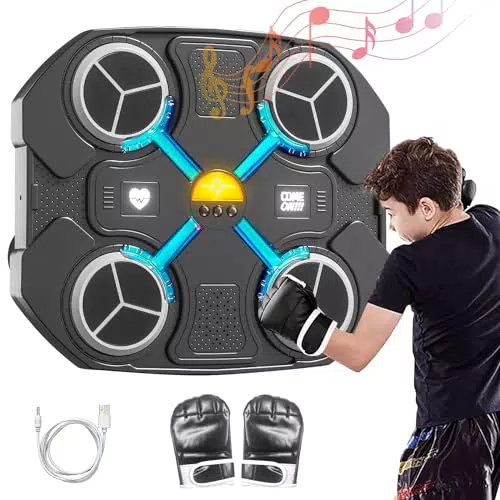 OneNine Macchina da Boxe Bluetooth con Musica e LED per Interni e Palestra