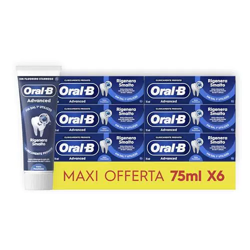 Oral-B Dentifricio Advanced Rigenera Smalto Extra Freschezza Sapore Eucalipto