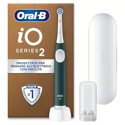 Oral-B iO 2 Spazzolino Elettrico con Sensore di Pressione e Custodia Da Viaggio