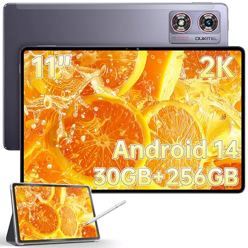 Oukitel OT8 Tablet Android 14, 30 GB RAM, 256 GB ROM, 11" FHD+, Ottimizzato per il Multitasking