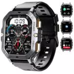 Oukitel Smartwatch Uomo Rugged con Chiamate e Fitness Tracker 24H