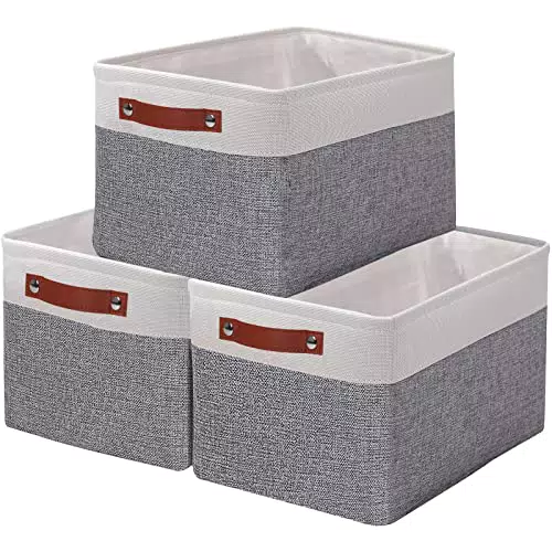 Outbros Scatola Portaoggetti in Tessuto per Armadio Salvaspazio 37x26x20 cm