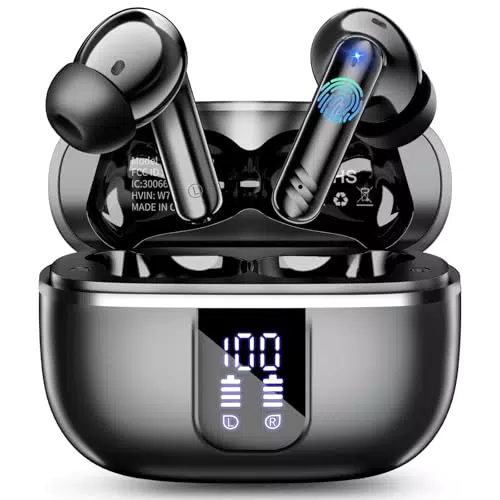OWMSIC Cuffie Bluetooth 5.4 con Cancellazione Rumore, Impermeabili IP7, Auricolari HiFi