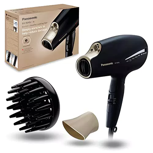 Panasonic NA9J-N825 Asciugacapelli Pieghevole con Tecnologia Nanoe e Diffusore