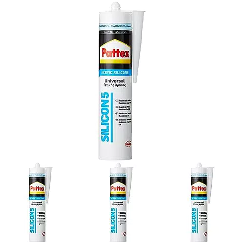 Pattex Silicone Universale Resistente alla Muffa - Sigillante Multiuso Trasparente
