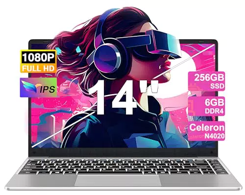Notebook Win11 14" Celeron N4020, 6GB RAM, 256GB SSD, WiFi 5, USB 3.0