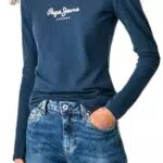 Pepe Jeans T-Shirt Donna New Virginia Ls - Bianco
