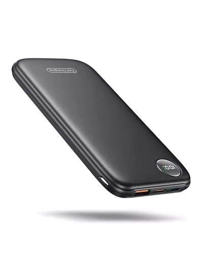 Power Bank 10000mAh 22.5W Ricarica Rapida QC 3.0 USB C per iPhone e Android
