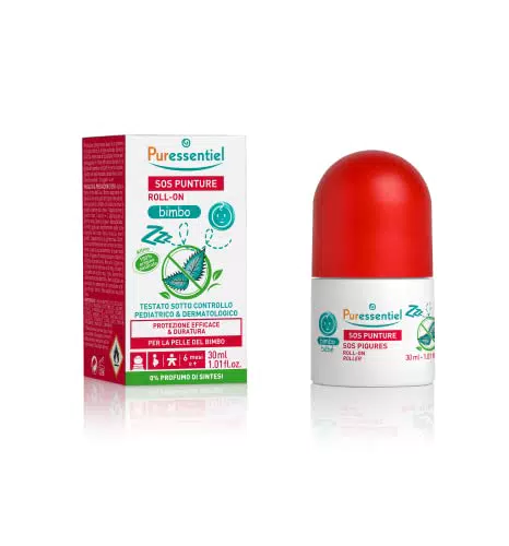 Puressentiel Sos Insetti Roll-on per Bambini - Protezione Efficace e Duratura