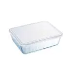 Pyrex Contenitore rettangolare in vetro borosilicato con coperchio 25 x 19 x 8 cm