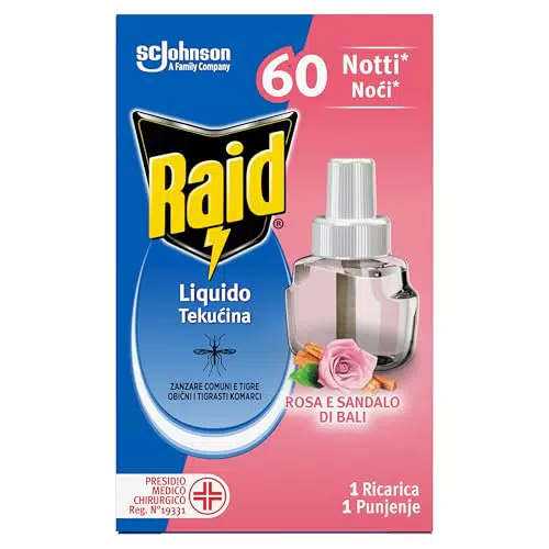 Raid Liquido Elettrico Antizanzare Comuni e Tigre, Ricarica