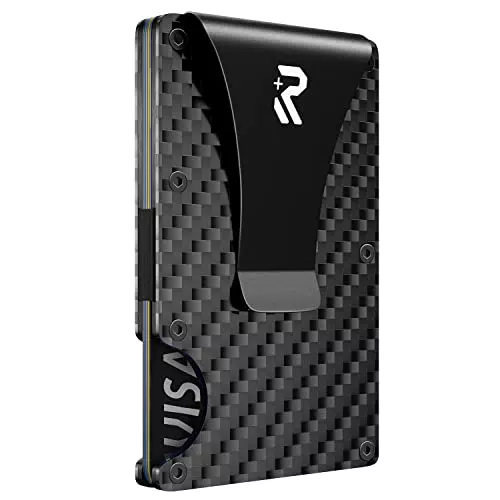 RealPlus Porta Carte di Credito Slim con Blocco RFID - Portafoglio da Uomo