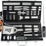Romanticist Kit Accessori per Barbecue in Acciaio Inox con Custodia Alluminio