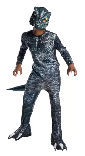 Rubies Costume Velociraptor Classic per bambini - Tuta e maschera ufficiale Jurassic World