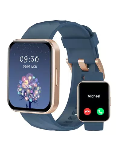 RUIMEN Smartwatch Uomo Bluetooth Compatibile iOS e Android, Fitness Tracker IP68