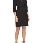 S.Oliver Black Label Vestito Elegante Stretch con Cintura per Donna
