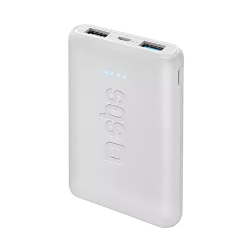 SBS Powerbank 5000 mAh Ricarica Rapida con 2 Porte USB Tascabile e Leggero