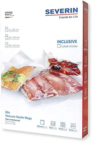 Severin ZB 3625 - Sacchetti per sottovuoto e cottura sous-vide con adesivi