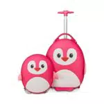 SJ GANG STYLE Trolley e Zaino Rigido Scuola Bambini, Fantasia Pinguino