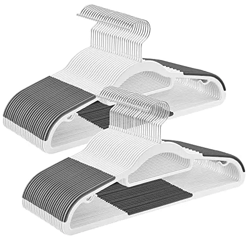 SONGMICS Grucce Antiscivolo in Plastica, Gancio Girevole a 360°, CRP020W02
